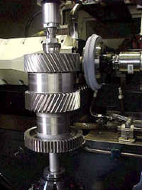 Ground Double Helical Gear Close-Up
